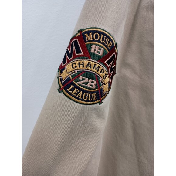 Vintage 90s Disney Mickey Mouse League Varsity Jacket Mens Size XL Blue Denim - Picture 5 of 14